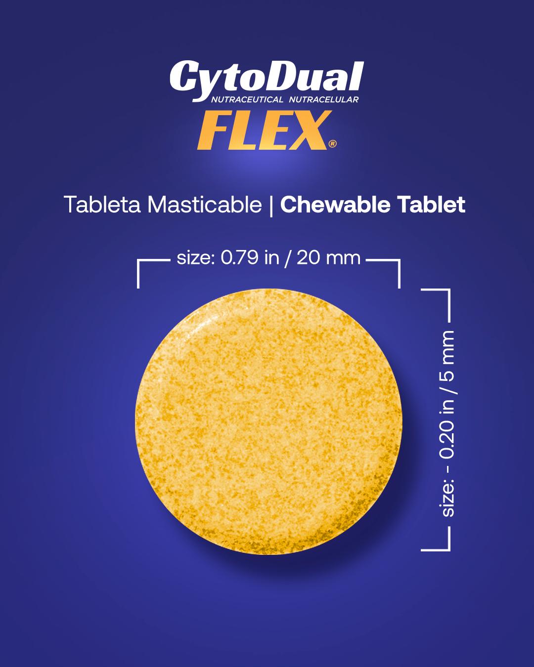 CytoDual Flex – Joint & mobility support | Glucosamine, Chondroitin, MSM, Collagen. Chewables – 90 Days